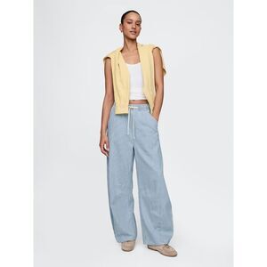NWTs GAP Horseshoe Easy Striped Mid Rise Jeans Wide Leg